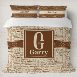 Coffee Lover Duvet Cover Set - King (Personalized)