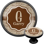 Coffee Lover Cabinet Knob (Black) (Personalized)