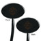 Coffee Lover Black Plastic 7" Stir Stick - Double Sided - Oval - Front & Back