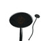 Coffee Lover Black Plastic 7" Stir Stick - Oval - Closeup