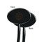 Coffee Lover Black Plastic 7" Stir Stick - Single Sided - Oval - Front & Back