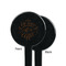 Coffee Lover Black Plastic 7" Stir Stick - Single Sided - Round - Front & Back