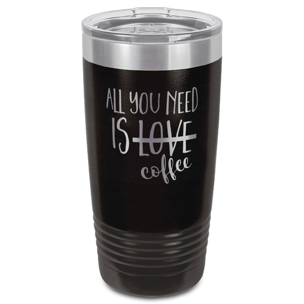 Coffee Lover Black Polar Camel Tumbler - 20oz - Front
