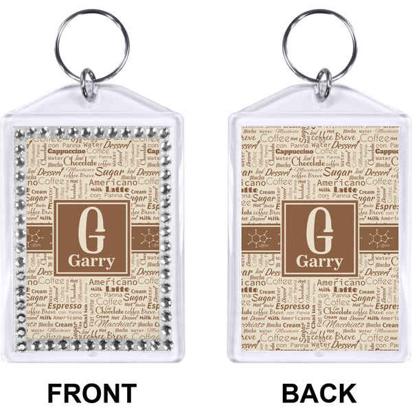 Coffee Lover Bling Keychain (Front + Back)