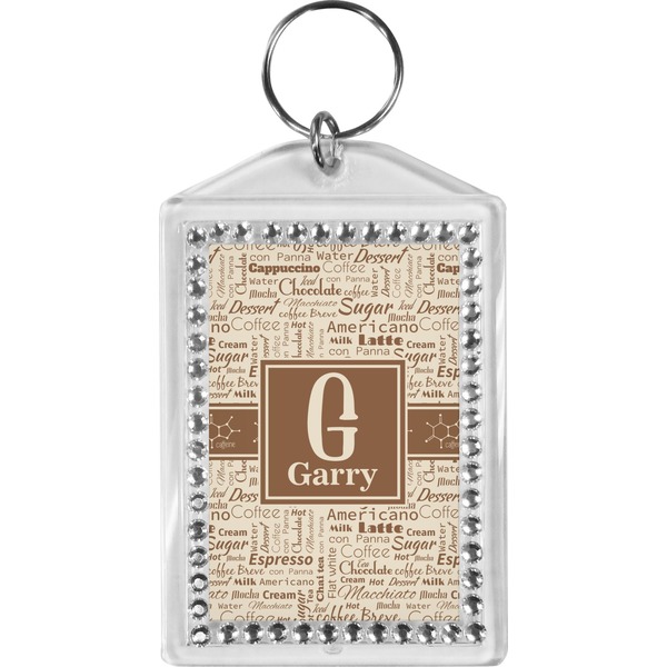 Custom Coffee Lover Bling Keychain (Personalized)