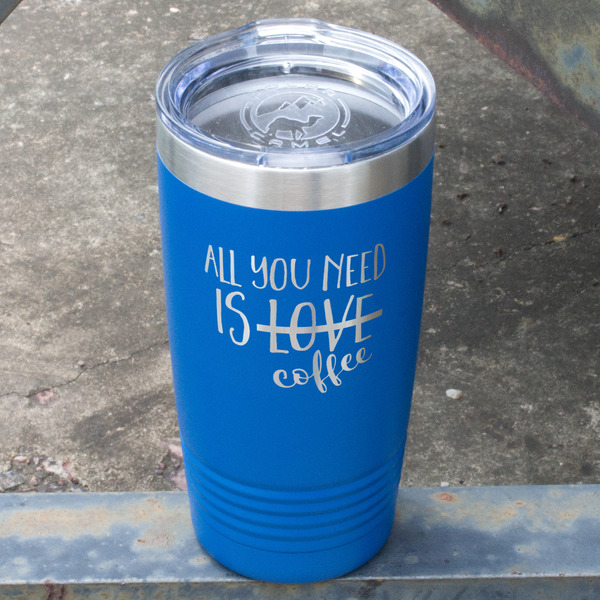 Coffee Lover Blue Polar Camel Tumbler - 20oz - Angled