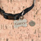 Coffee Lover Bone Shaped Dog ID Tag - Small - In Context