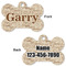 Coffee Lover Bone Shaped Dog Tag - Front & Back