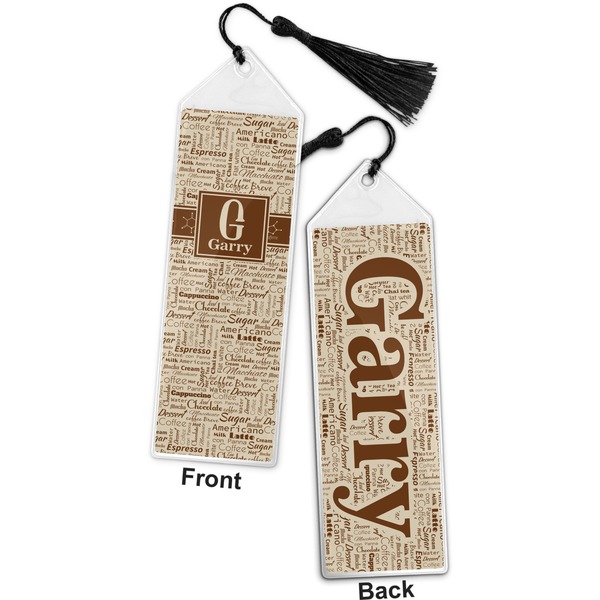Coffee Lover Bookmark with tassel - Front and Back
