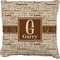 Coffee Lover Faux-Linen Throw Pillow 18" (Personalized)