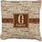 Coffee Lover Faux-Linen Throw Pillow 20" (Personalized)