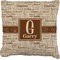Coffee Lover Faux-Linen Throw Pillow 26" (Personalized)