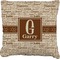 Coffee Lover Burlap Pillow (Personalized)