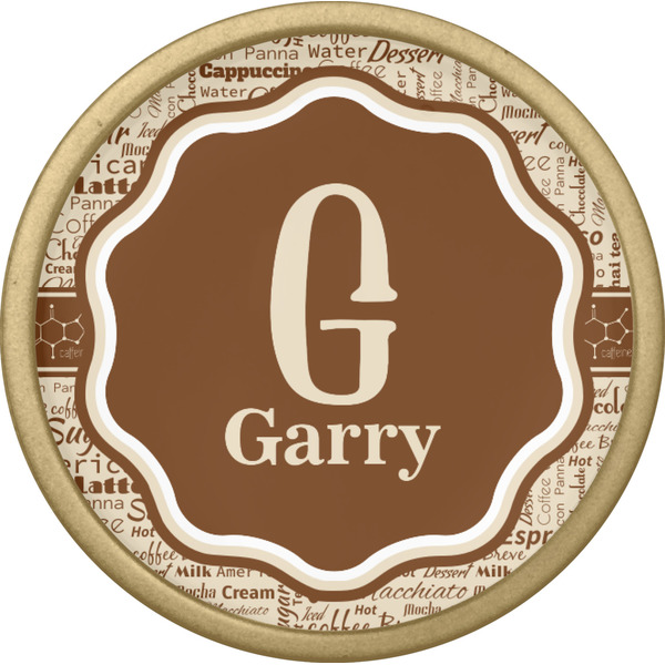 Coffee Lover Cabinet Knob - Gold - Front