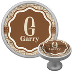 Coffee Lover Cabinet Knob (Silver) (Personalized)