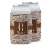 Coffee Lover Can Cooler (12 oz) w/ Name and Initial