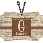 Coffee Lover Rear View Mirror Ornament (Personalized)