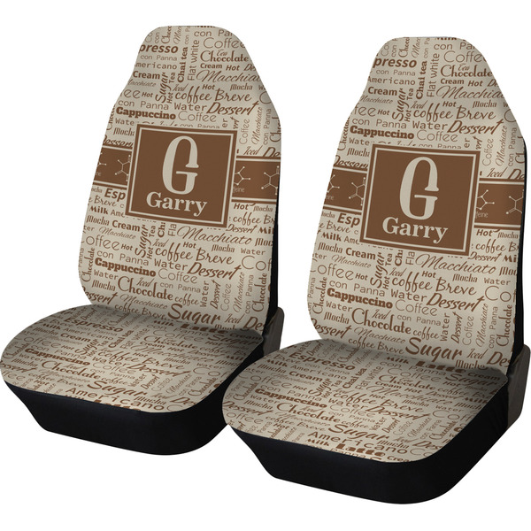 Custom Coffee Lover Car Seat Covers (Set of Two) (Personalized)