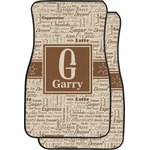 Coffee Lover Car Floor Mats (Front Seat) (Personalized)