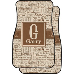 Coffee Lover Car Floor Mats (Front Seat) (Personalized)