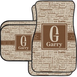 Coffee Lover Car Floor Mats Set - 2 Front & 2 Back (Personalized)