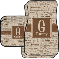 Coffee Lover Car Floor Mats Set - 2 Front & 2 Back (Personalized)