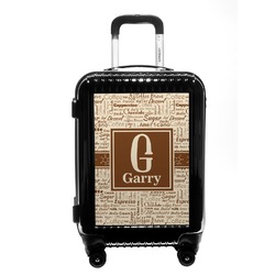 Coffee Lover Carry On Hard Shell Suitcase (Personalized)