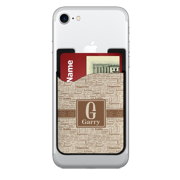 Custom Coffee Lover 2-in-1 Cell Phone Credit Card Holder & Screen Cleaner (Personalized)