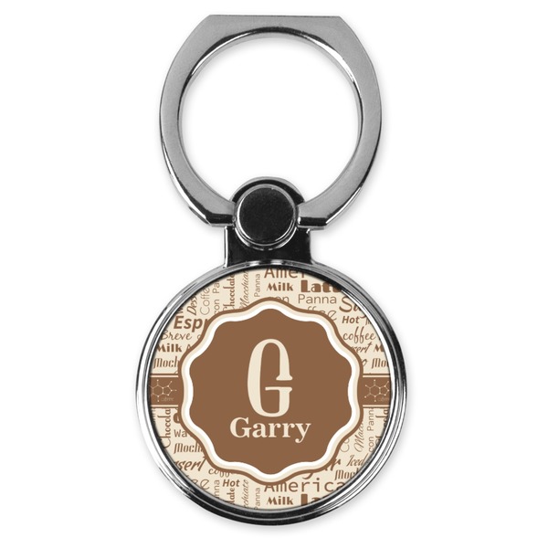 Custom Coffee Lover Cell Phone Ring Stand & Holder (Personalized)