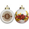 Coffee Lover Ceramic Christmas Ornament - Poinsettias (APPROVAL)