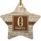 Coffee Lover Ceramic Flat Ornament - Star (Front)