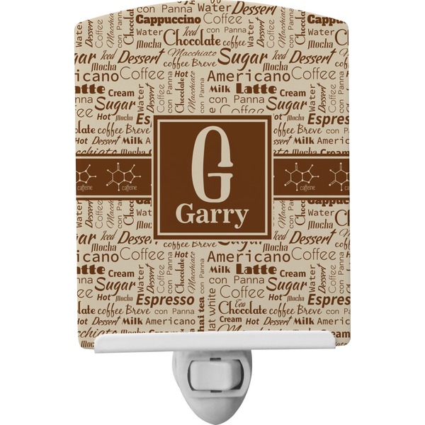 Custom Coffee Lover Ceramic Night Light (Personalized)