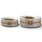 Coffee Lover Ceramic Dog Bowls - Size Comparison
