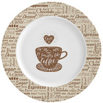 Coffee Lover Ceramic Dinner Plates (Set of 4)