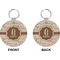 Coffee Lover Circle Keychain (Front + Back)