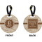 Coffee Lover Circle Luggage Tag (Front + Back)