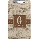 Coffee Lover Clipboard (Legal Size) (Personalized)