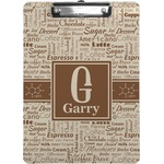 Coffee Lover Clipboard (Personalized)
