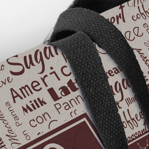 Coffee Lover Closeup of Tote w/Black Handles