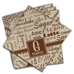 Coffee Lover Cloth Napkins (Set of 4) (Personalized)