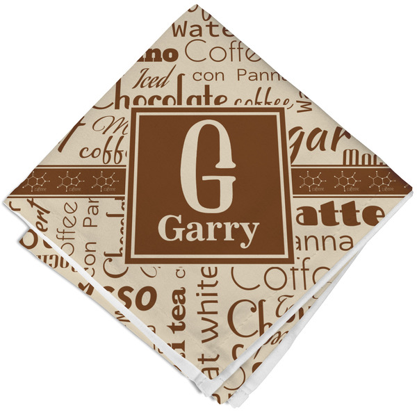 Coffee Lover Cloth Napkins - Personalized Lunch (Folded Four Corners)