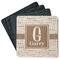 Coffee Lover Square Rubber Backed Coasters - Set of 4 (Personalized)