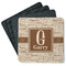 Coffee Lover Square Rubber Backed Coasters - Set of 4 (Personalized)