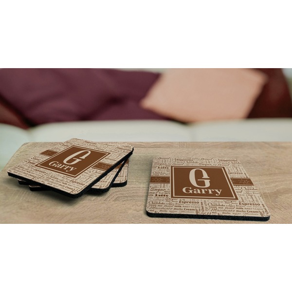 Coffee Lover Coaster Rubber Back - On Coffee Table