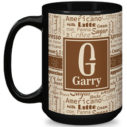Coffee Lover 15 Oz Coffee Mug - Black (Personalized)