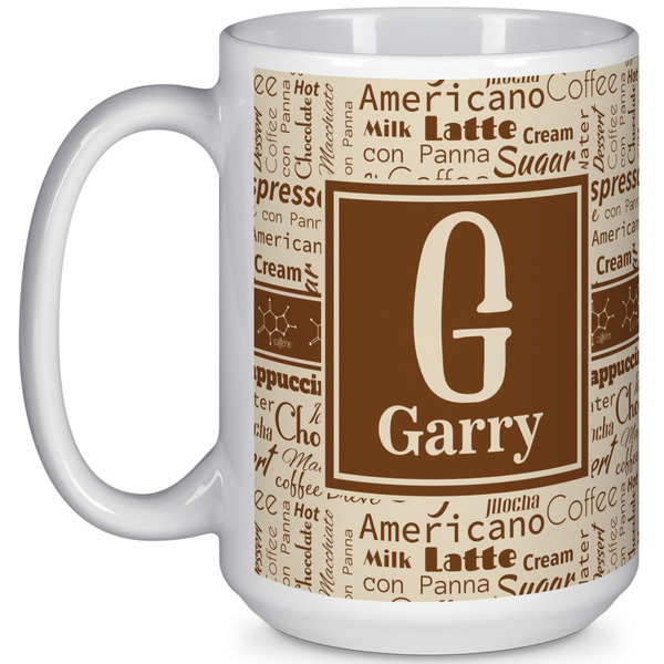 Custom Coffee Lover 15 Oz Coffee Mug - White (Personalized)