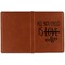 Coffee Lover Cognac Leather Passport Holder Outside Single Sided - Apvl