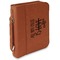 Coffee Lover Cognac Leatherette Bible Covers with Handle & Zipper - Main
