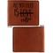 Coffee Lover Cognac Leatherette Bifold Wallets - Front and Back Single Sided - Apvl