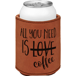 Coffee Lover Leatherette Can Sleeve - Single Sided
